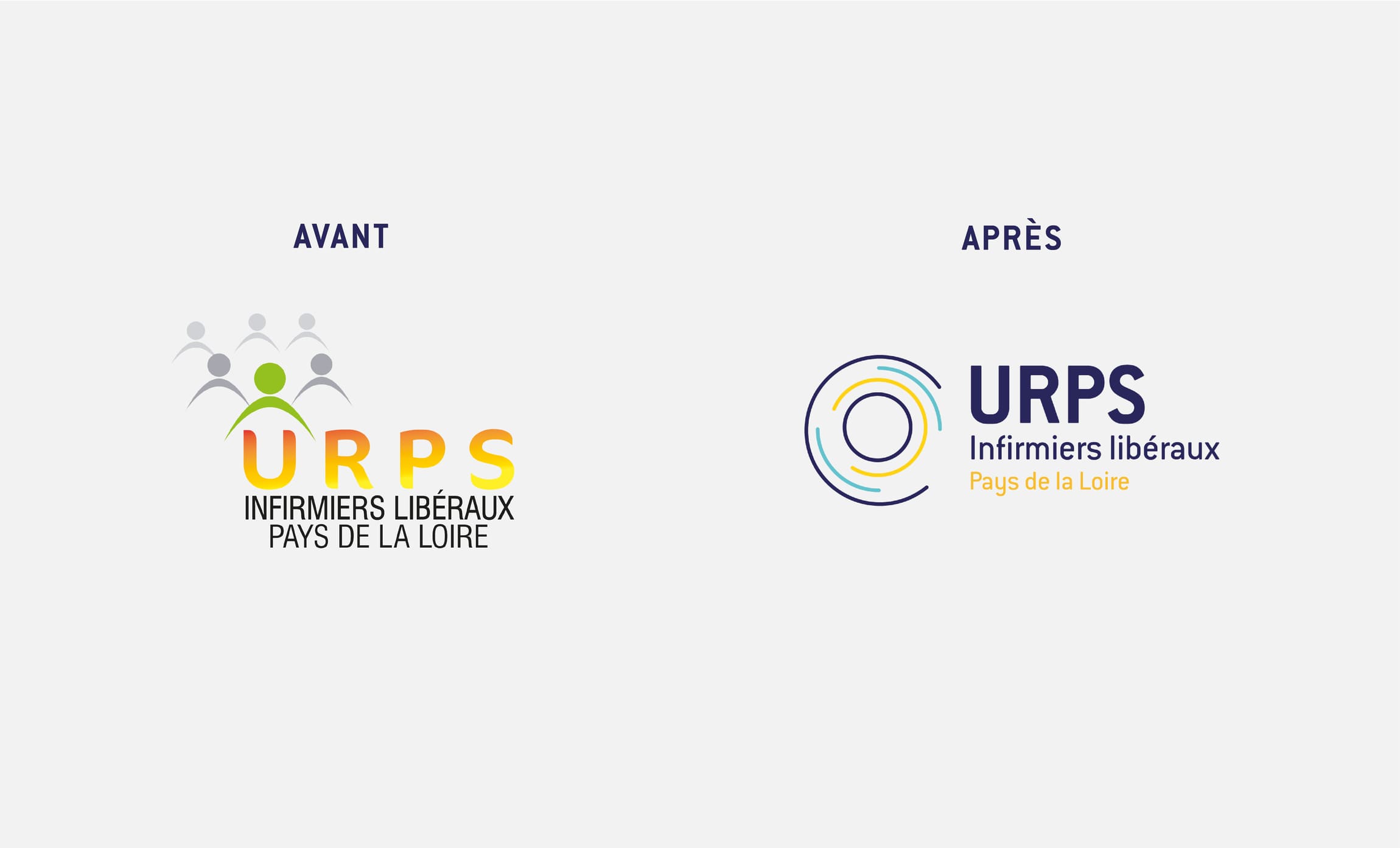 Charte graphique changement logo URPS Infirmiers des Pays de la Loire Digisanté