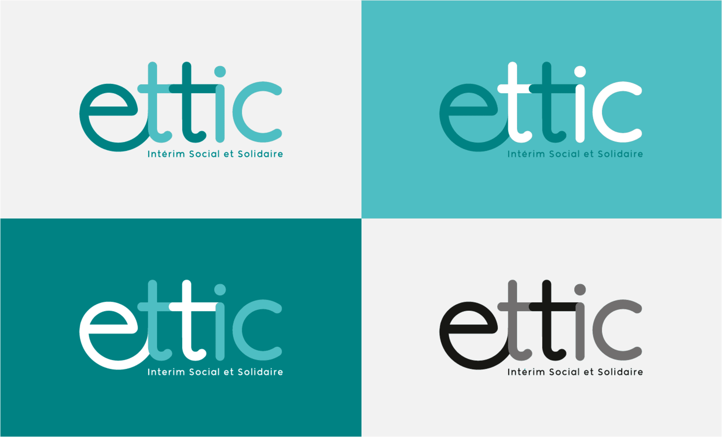 Charte graphique identité visuelle logo ETTIC Intérim social et solidaire Digisanté