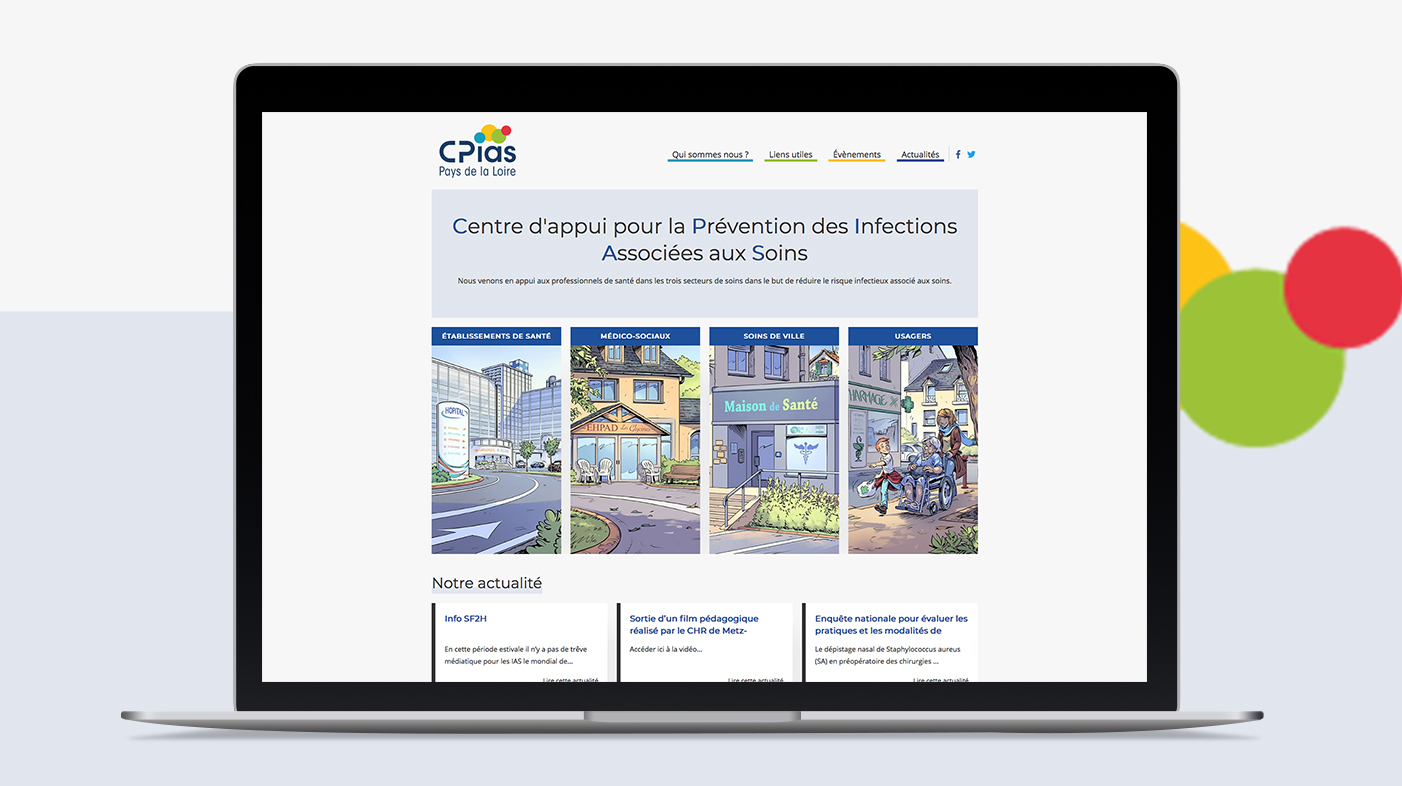 Site internet CPIAS Prévention des infections associées aux soins Digisanté