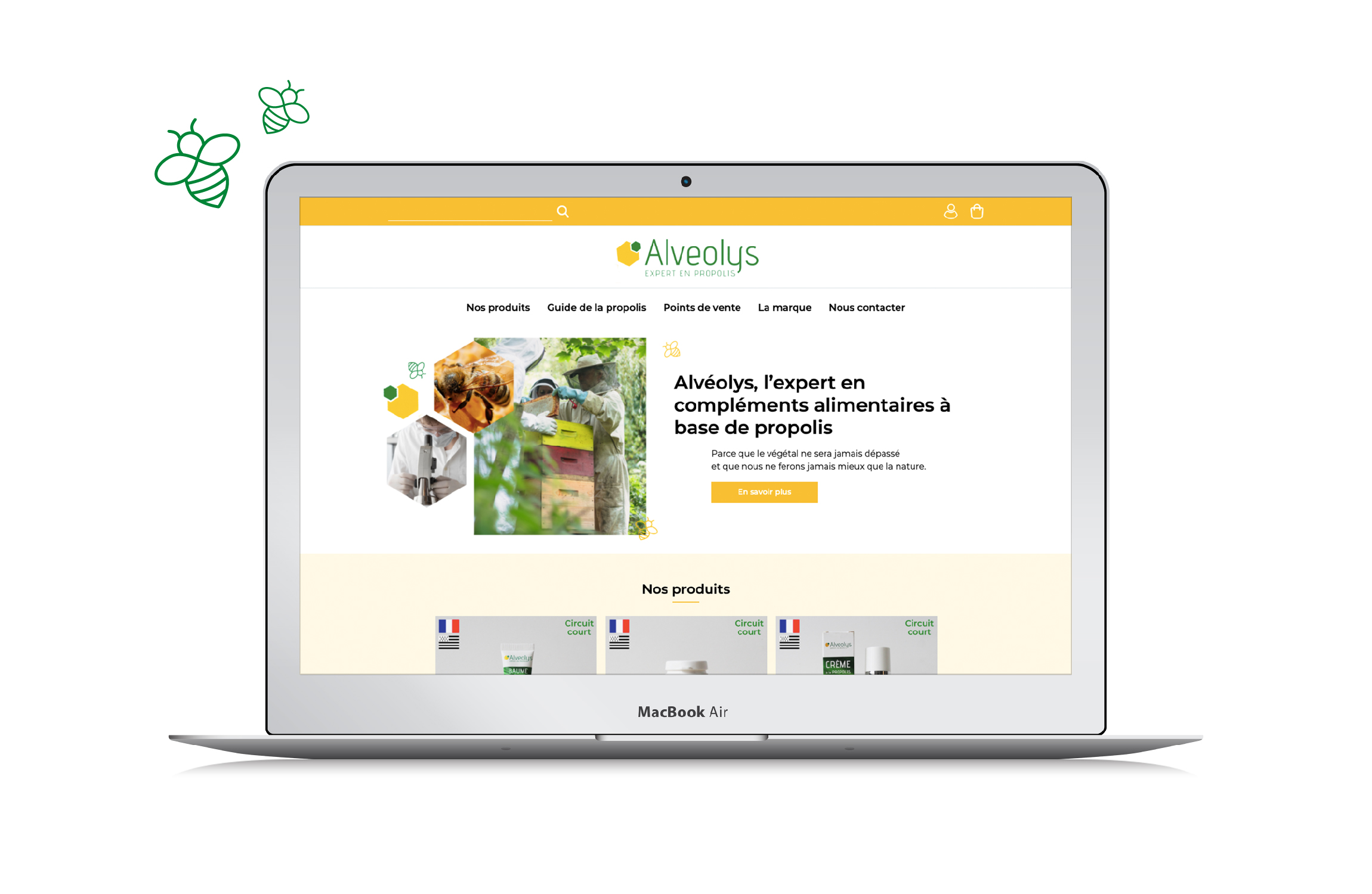 Site internet Alvéolys compléments alimentaire apithérapie Digisanté