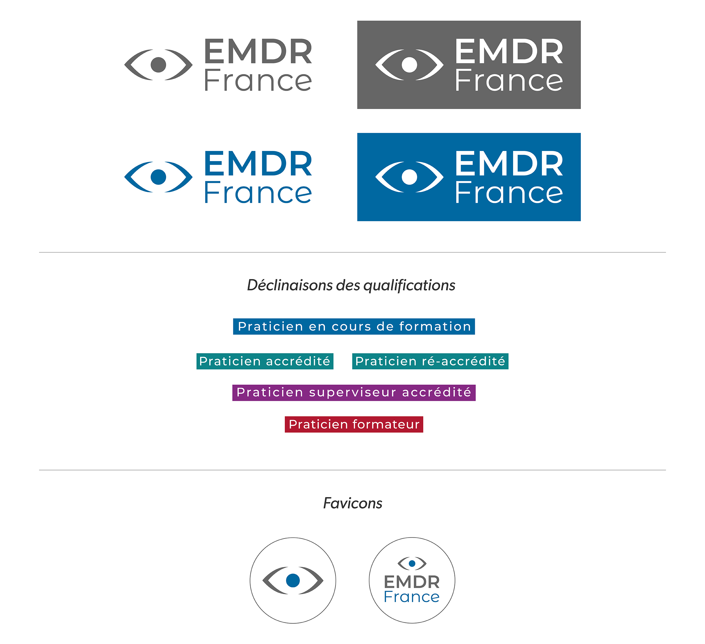 Déclinaisons identité graphique, EMDR France